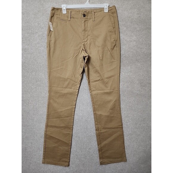Old Navy Straight Broken-In Khaki Pants Mens 36x36 Brown 100% Cotton NEW - Picture 2 of 10